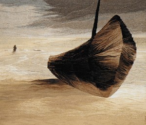 St. Brendan. Woven tapestry, wool on sisal. 210cm x 210cm.